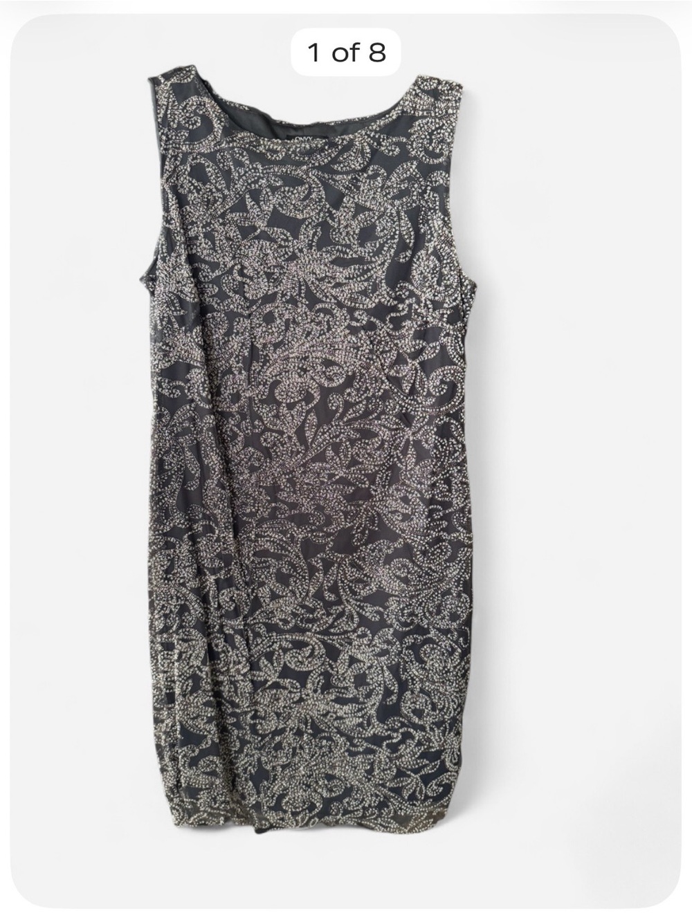 ONYX Nite Size 12 Metallic Glitter Paisley Cocktail Dress NWOT Knee Length